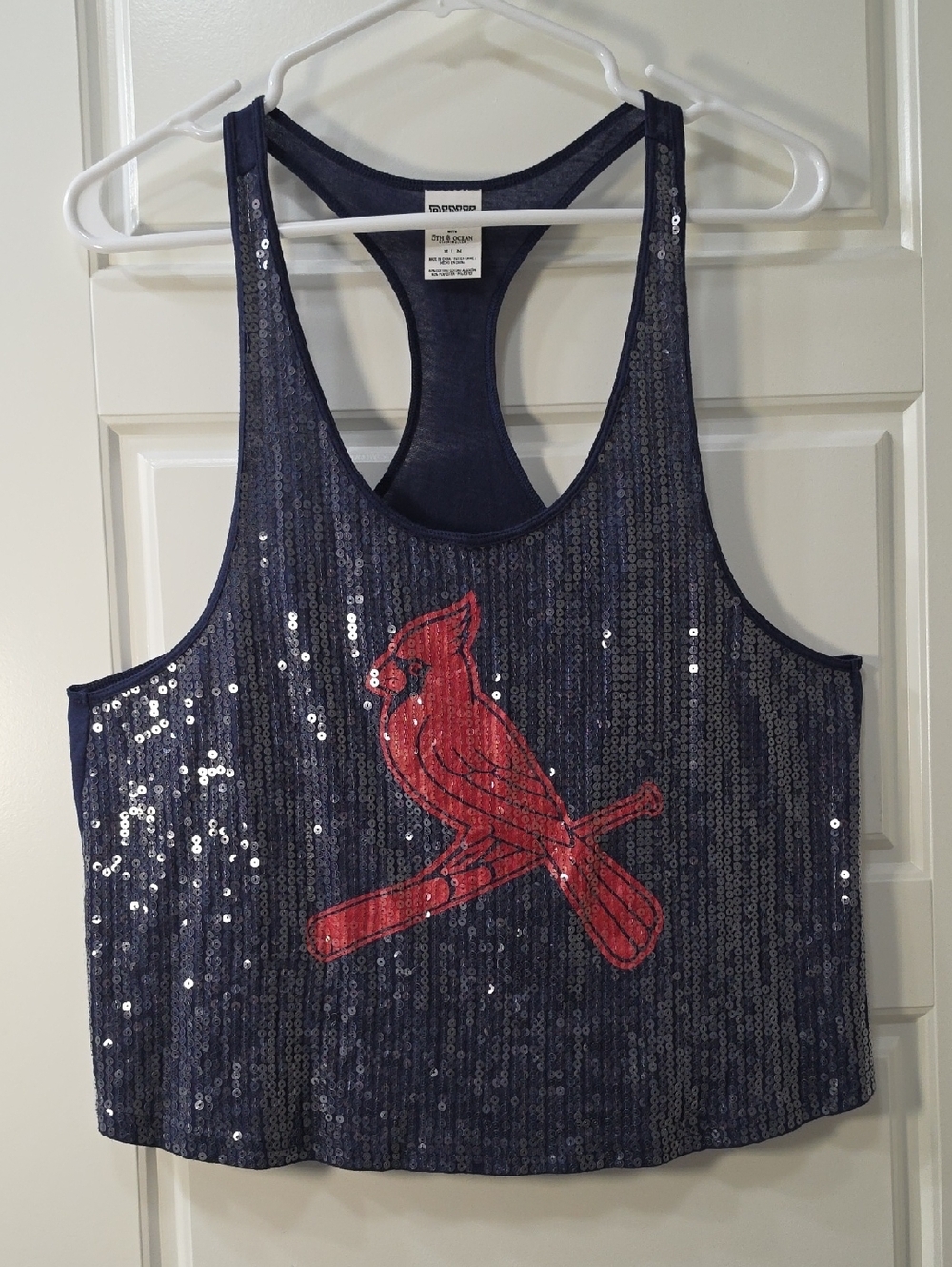 PINK by Victoria's Secret x 5th & Ocean St Louis Cardinals Sequin Tank Top - M